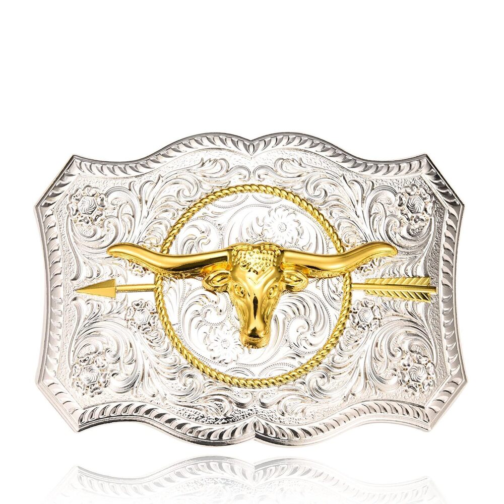 1033 Belt Buckle , Vintage Bull Cowboy Belt Buckles, Western Texas Star